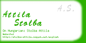 attila stolba business card